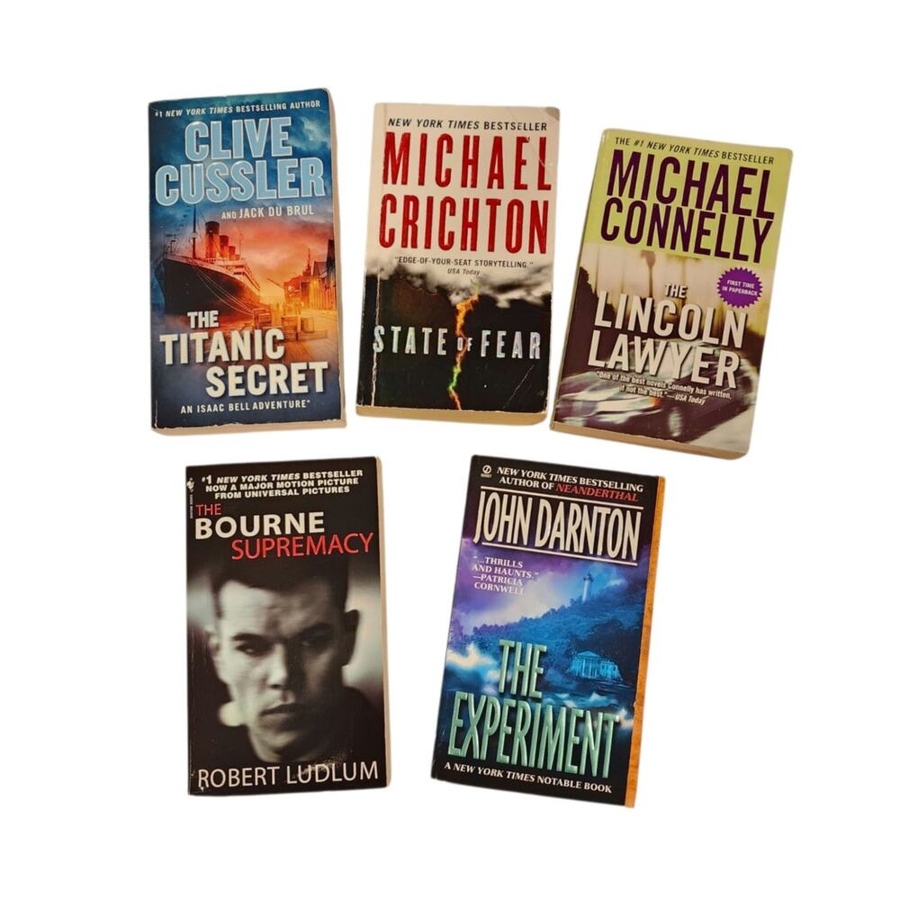 Suspense Thriller Spy Paperback Book Bundle Books